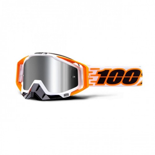 OCULOS 100% RACECRAFT PLUS ILUMINA - BRANCO / LARANJA OCULOS 100% RACECRAFT PLUS ILUMINA - BRANCO / LARANJA